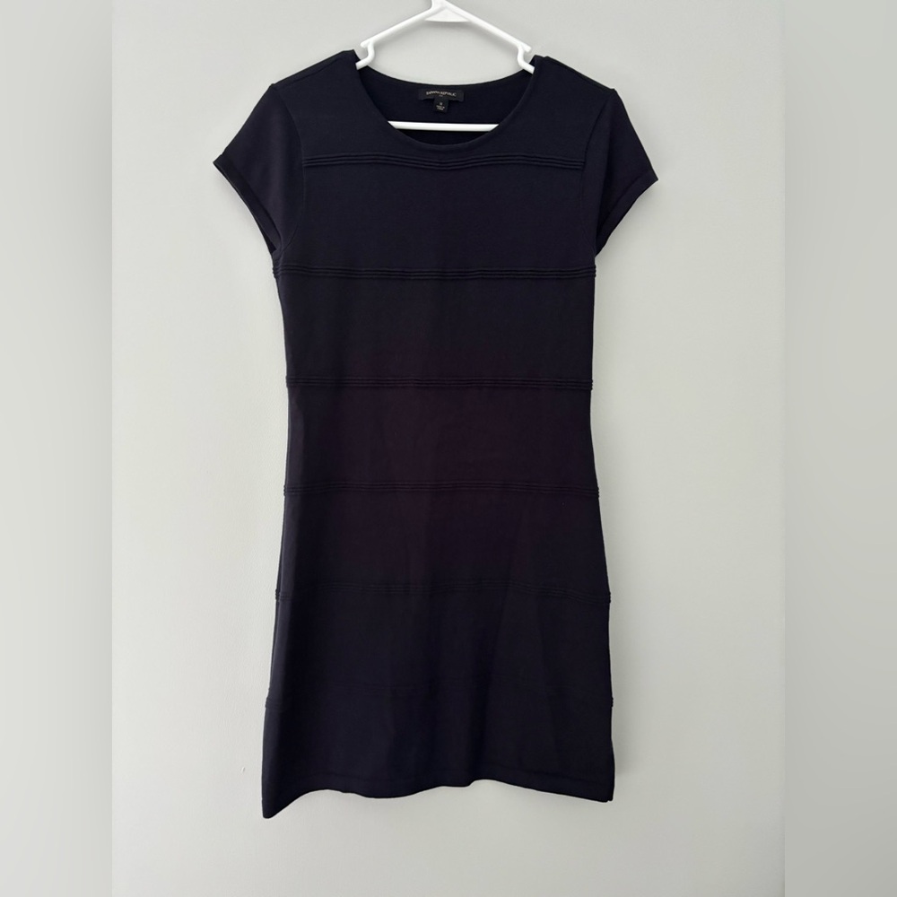 Banana Republic Navy Sweater Mini Dress Crew Neck